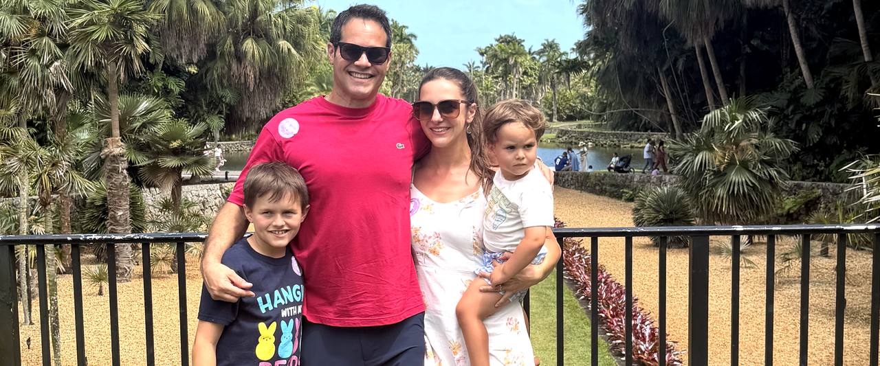 Adrian Arias with his family